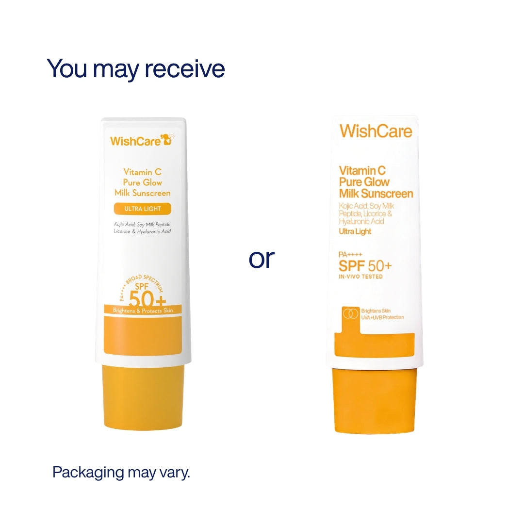 WISHCARE VITAMIN C PURE GLOW MILK SUNSCREEN ULTRA LIGHT PA++++ SPF50+ 50ML — photo 2
