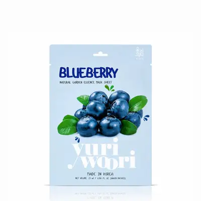YURI WOORI BLUEBERRY NATURAL GARDEN ESSENCE SHEET MASK 2.5ML