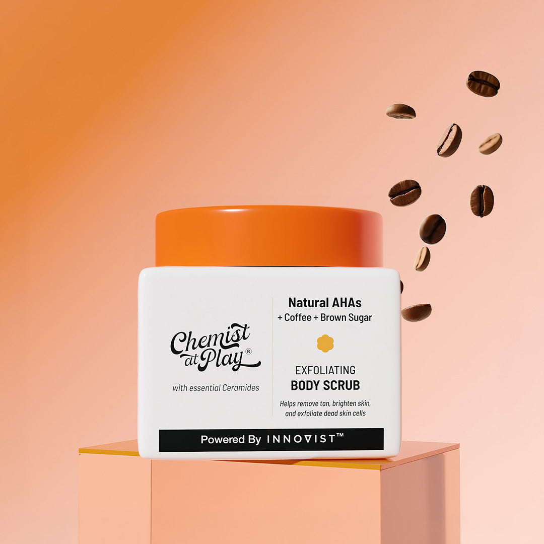 CHEMIST AT PLAY EXFOLIATING BODY SCRUB 75G — AHA+COFFEE+BROWN SUGAR